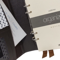 Caderno Organizer Couro Raffai - Café